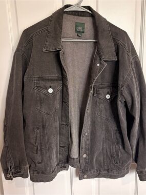 Wild Fable Mens Grey Denim Jacket Casual Streetwear Jean Jacket Medium